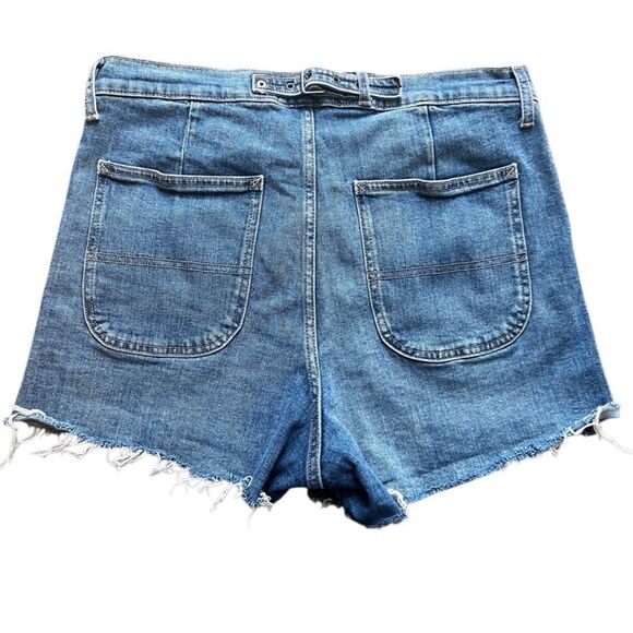 Old Navy high rise A-Line Cut off style Jean shorts Size 14 - Picture 3 of 14